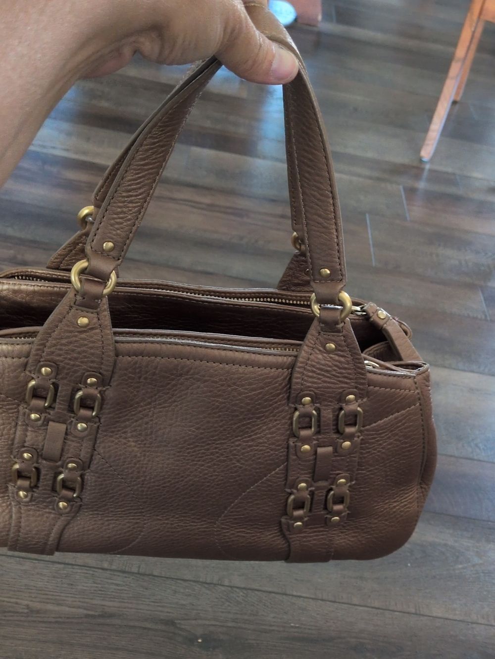 Cole Haan Vintage Village Bronze Leather Shoulder Bag 2005